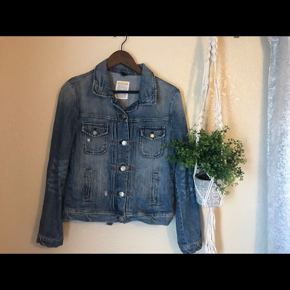 J. CREW Nolita Denim Jacket ATQ Faded Blue Medium